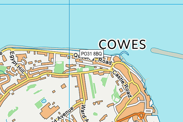 PO31 8BQ map - OS VectorMap District (Ordnance Survey)