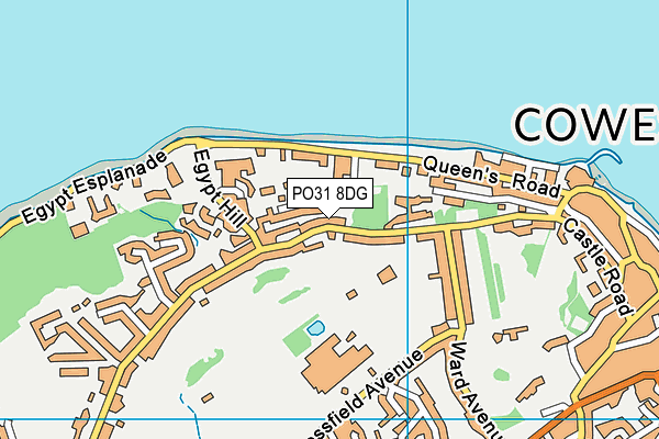 PO31 8DG map - OS VectorMap District (Ordnance Survey)