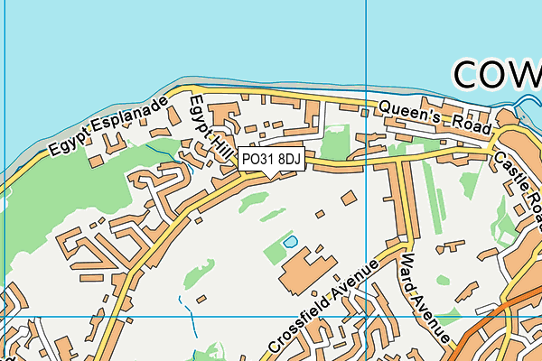 PO31 8DJ map - OS VectorMap District (Ordnance Survey) PO31 8DJ map - OS VectorMap District (Ordnance Survey)