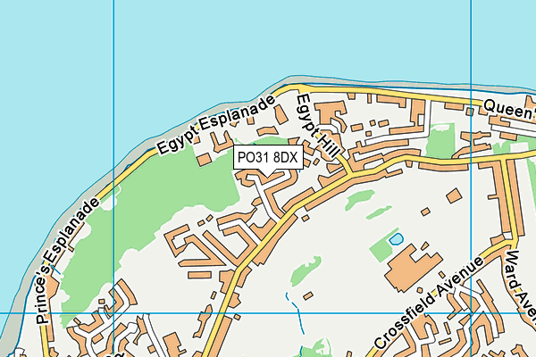 PO31 8DX map - OS VectorMap District (Ordnance Survey) PO31 8DX map - OS VectorMap District (Ordnance Survey)