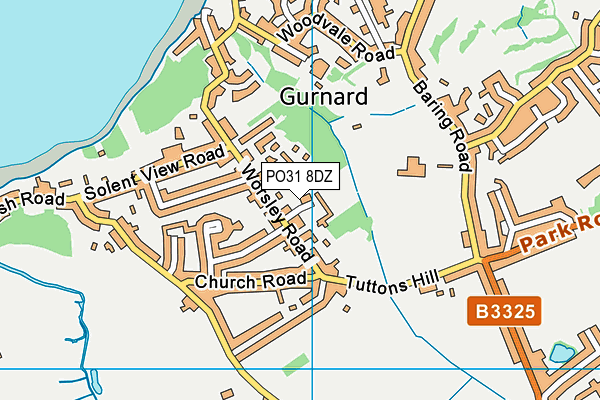 PO31 8DZ map - OS VectorMap District (Ordnance Survey) PO31 8DZ map - OS VectorMap District (Ordnance Survey)