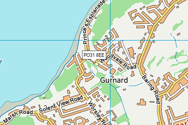PO31 8EE map - OS VectorMap District (Ordnance Survey) PO31 8EE map - OS VectorMap District (Ordnance Survey)