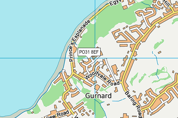 PO31 8EF map - OS VectorMap District (Ordnance Survey) PO31 8EF map - OS VectorMap District (Ordnance Survey)