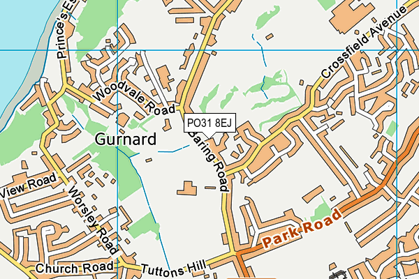 PO31 8EJ map - OS VectorMap District (Ordnance Survey) PO31 8EJ map - OS VectorMap District (Ordnance Survey)