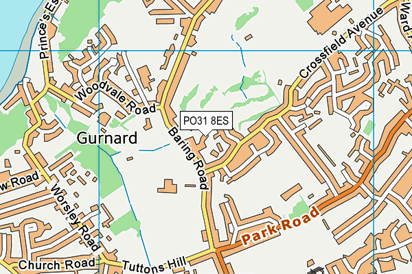 PO31 8ES map - OS VectorMap District (Ordnance Survey) PO31 8ES map - OS VectorMap District (Ordnance Survey)