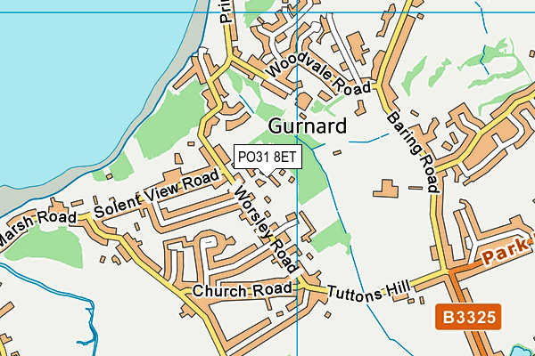 PO31 8ET map - OS VectorMap District (Ordnance Survey) PO31 8ET map - OS VectorMap District (Ordnance Survey)
