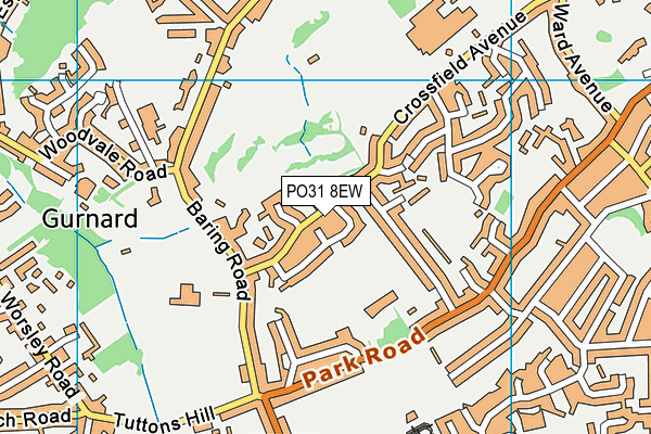 PO31 8EW map - OS VectorMap District (Ordnance Survey) PO31 8EW map - OS VectorMap District (Ordnance Survey)
