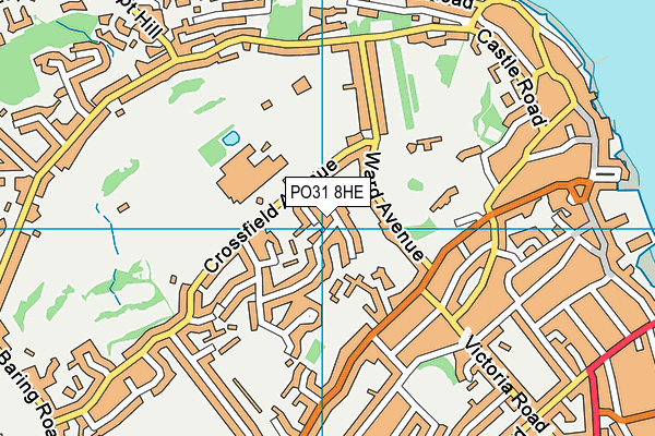 PO31 8HE map - OS VectorMap District (Ordnance Survey) PO31 8HE map - OS VectorMap District (Ordnance Survey)