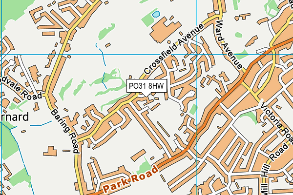 PO31 8HW map - OS VectorMap District (Ordnance Survey) PO31 8HW map - OS VectorMap District (Ordnance Survey)