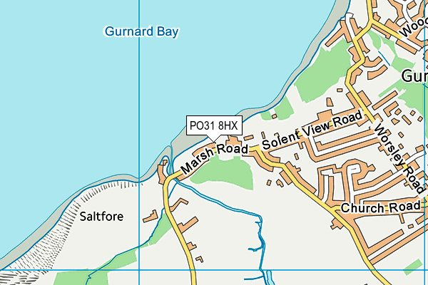 PO31 8HX map - OS VectorMap District (Ordnance Survey) PO31 8HX map - OS VectorMap District (Ordnance Survey)