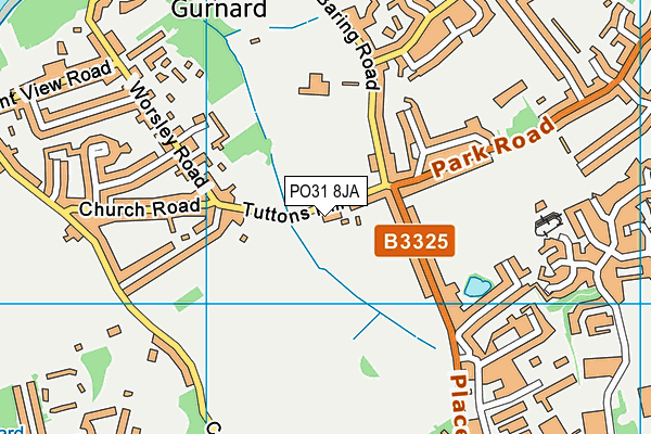 PO31 8JA map - OS VectorMap District (Ordnance Survey) PO31 8JA map - OS VectorMap District (Ordnance Survey)