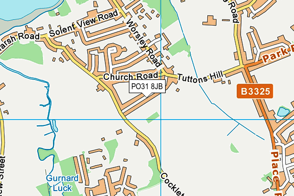 PO31 8JB map - OS VectorMap District (Ordnance Survey) PO31 8JB map - OS VectorMap District (Ordnance Survey)