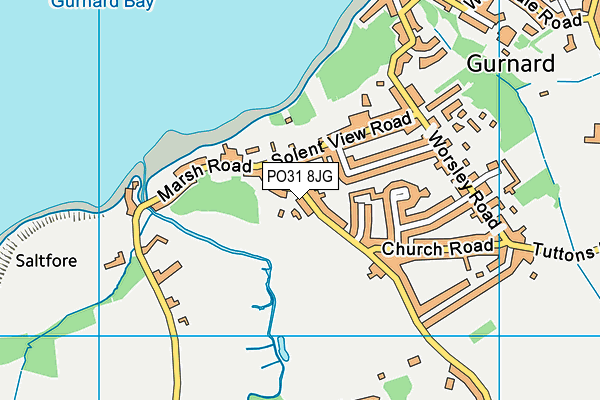 PO31 8JG map - OS VectorMap District (Ordnance Survey) PO31 8JG map - OS VectorMap District (Ordnance Survey)