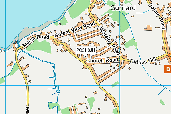 PO31 8JH map - OS VectorMap District (Ordnance Survey) PO31 8JH map - OS VectorMap District (Ordnance Survey)