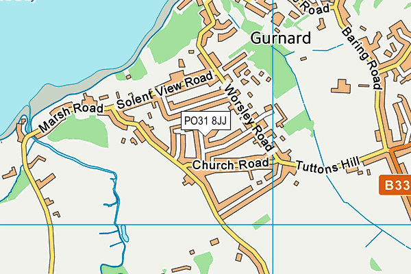 PO31 8JJ map - OS VectorMap District (Ordnance Survey) PO31 8JJ map - OS VectorMap District (Ordnance Survey)
