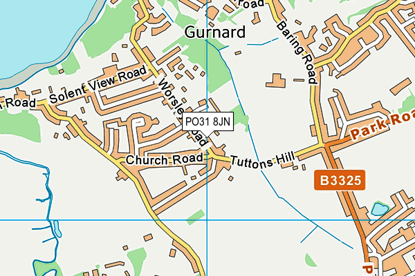 PO31 8JN map - OS VectorMap District (Ordnance Survey) PO31 8JN map - OS VectorMap District (Ordnance Survey)