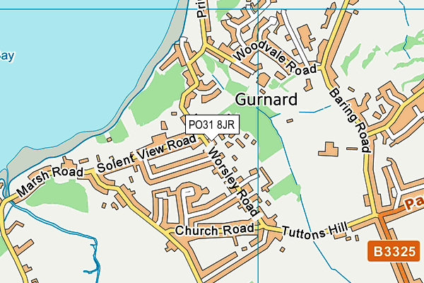 PO31 8JR map - OS VectorMap District (Ordnance Survey) PO31 8JR map - OS VectorMap District (Ordnance Survey)