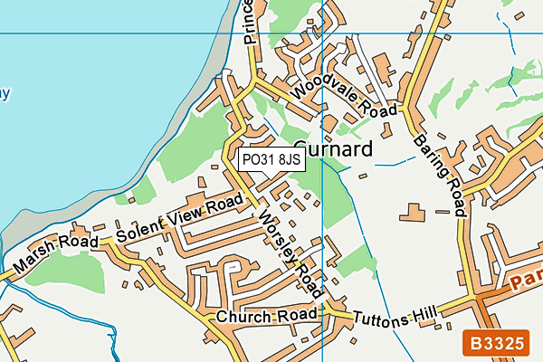 PO31 8JS map - OS VectorMap District (Ordnance Survey) PO31 8JS map - OS VectorMap District (Ordnance Survey)