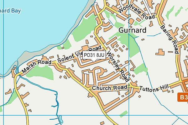 PO31 8JU map - OS VectorMap District (Ordnance Survey) PO31 8JU map - OS VectorMap District (Ordnance Survey)