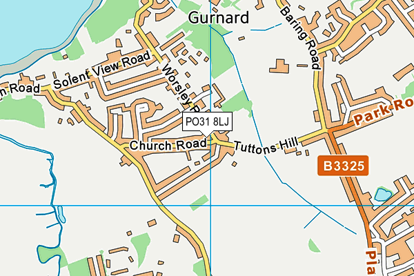 PO31 8LJ map - OS VectorMap District (Ordnance Survey) PO31 8LJ map - OS VectorMap District (Ordnance Survey)