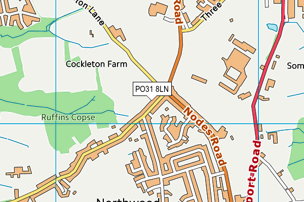 PO31 8LN map - OS VectorMap District (Ordnance Survey) PO31 8LN map - OS VectorMap District (Ordnance Survey)