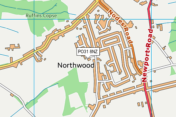 PO31 8NZ map - OS VectorMap District (Ordnance Survey) PO31 8NZ map - OS VectorMap District (Ordnance Survey)