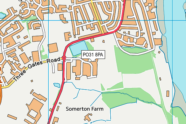 PO31 8PA map - OS VectorMap District (Ordnance Survey)
