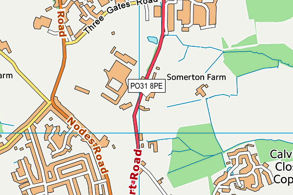 PO31 8PE map - OS VectorMap District (Ordnance Survey) PO31 8PE map - OS VectorMap District (Ordnance Survey)