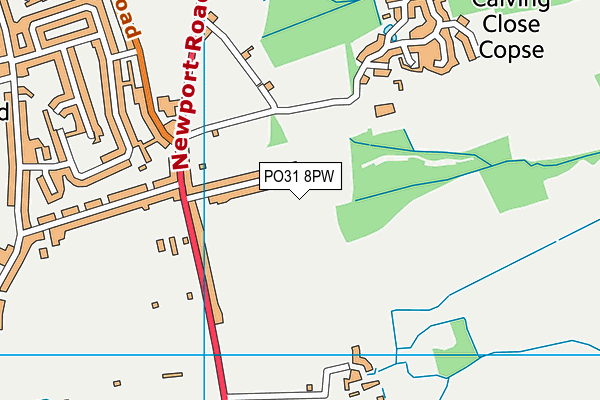 PO31 8PW map - OS VectorMap District (Ordnance Survey) PO31 8PW map - OS VectorMap District (Ordnance Survey)