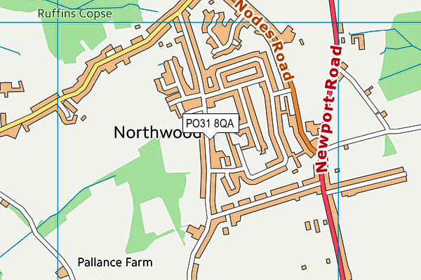 PO31 8QA map - OS VectorMap District (Ordnance Survey) PO31 8QA map - OS VectorMap District (Ordnance Survey)