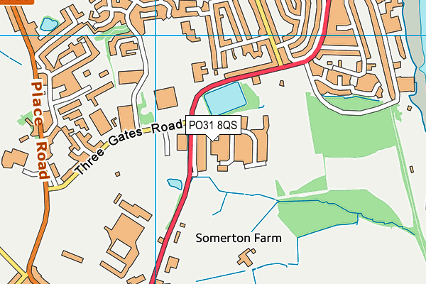 PO31 8QS map - OS VectorMap District (Ordnance Survey) PO31 8QS map - OS VectorMap District (Ordnance Survey)