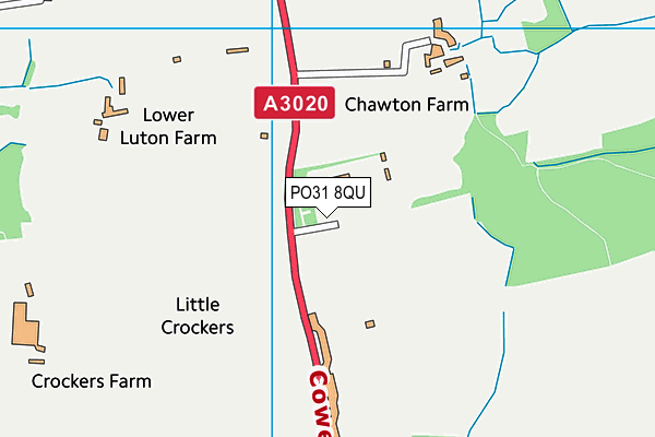 PO31 8QU map - OS VectorMap District (Ordnance Survey)