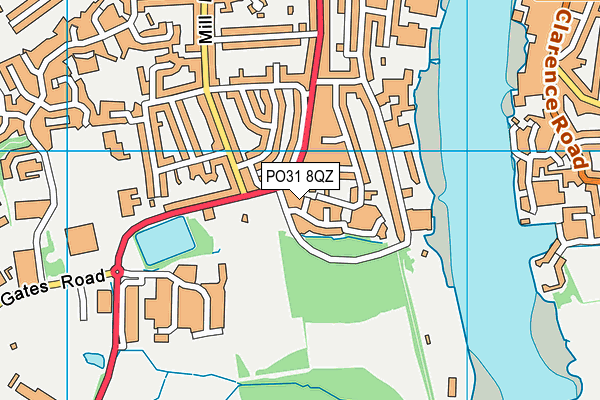 PO31 8QZ map - OS VectorMap District (Ordnance Survey) PO31 8QZ map - OS VectorMap District (Ordnance Survey)