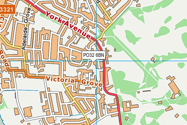 PO32 6BN map - OS VectorMap District (Ordnance Survey) PO32 6BN map - OS VectorMap District (Ordnance Survey)