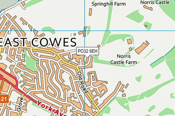 PO32 6EH map - OS VectorMap District (Ordnance Survey)