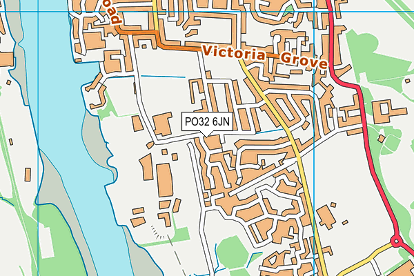 PO32 6JN map - OS VectorMap District (Ordnance Survey) PO32 6JN map - OS VectorMap District (Ordnance Survey)