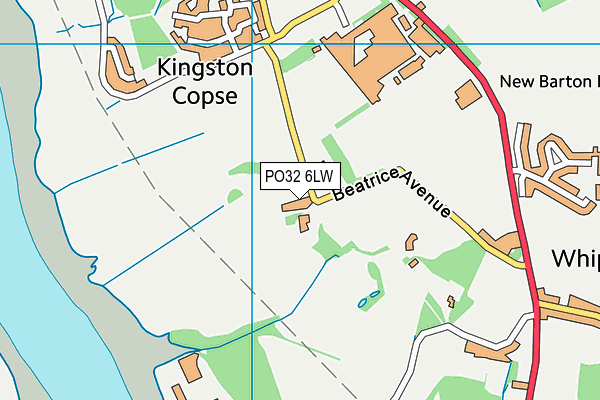 PO32 6LW map - OS VectorMap District (Ordnance Survey)