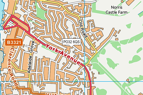 PO32 6QS map - OS VectorMap District (Ordnance Survey)
