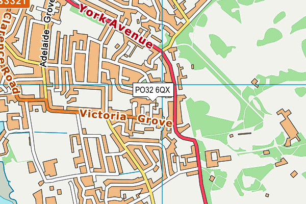 PO32 6QX map - OS VectorMap District (Ordnance Survey) PO32 6QX map - OS VectorMap District (Ordnance Survey)