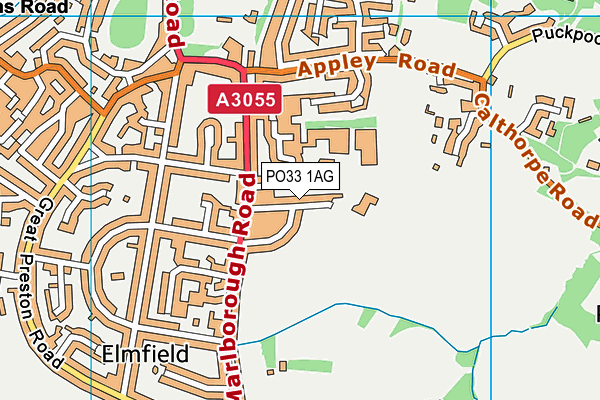 PO33 1AG map - OS VectorMap District (Ordnance Survey)