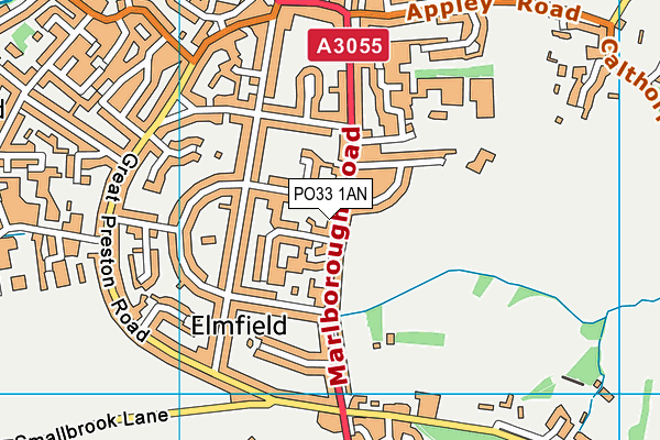 PO33 1AN map - OS VectorMap District (Ordnance Survey) PO33 1AN map - OS VectorMap District (Ordnance Survey)