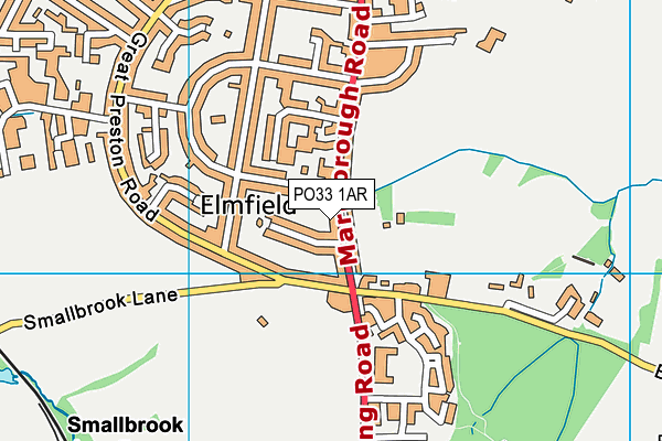 PO33 1AR map - OS VectorMap District (Ordnance Survey) PO33 1AR map - OS VectorMap District (Ordnance Survey)
