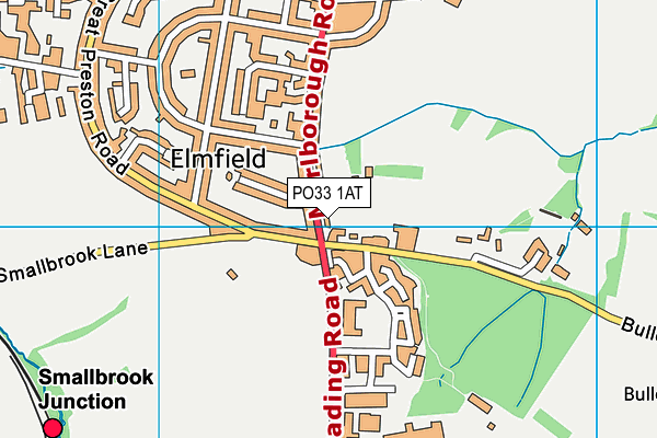 PO33 1AT map - OS VectorMap District (Ordnance Survey)