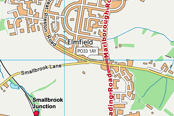 PO33 1AY map - OS VectorMap District (Ordnance Survey) PO33 1AY map - OS VectorMap District (Ordnance Survey)