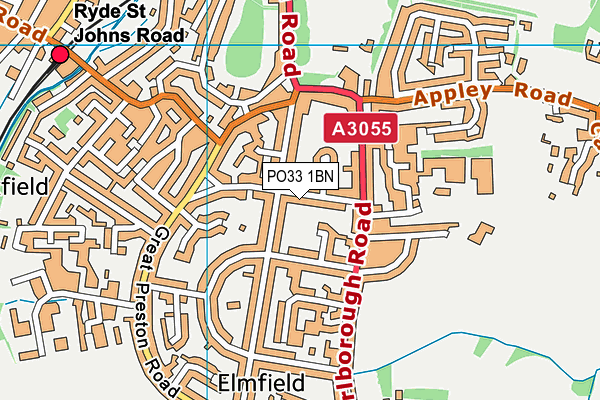 PO33 1BN map - OS VectorMap District (Ordnance Survey) PO33 1BN map - OS VectorMap District (Ordnance Survey)