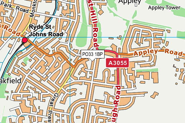 PO33 1BP map - OS VectorMap District (Ordnance Survey) PO33 1BP map - OS VectorMap District (Ordnance Survey)