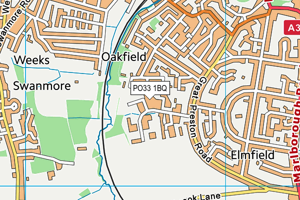 PO33 1BQ map - OS VectorMap District (Ordnance Survey) PO33 1BQ map - OS VectorMap District (Ordnance Survey)