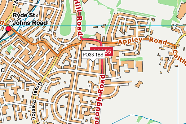PO33 1BS map - OS VectorMap District (Ordnance Survey) PO33 1BS map - OS VectorMap District (Ordnance Survey)