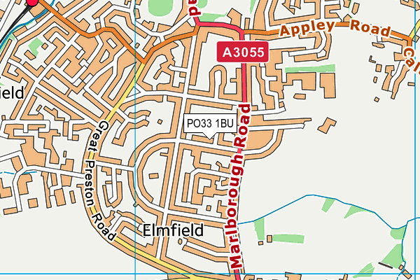 PO33 1BU map - OS VectorMap District (Ordnance Survey) PO33 1BU map - OS VectorMap District (Ordnance Survey)
