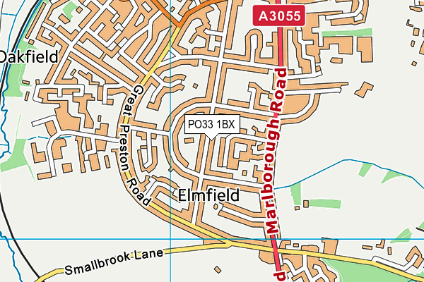 PO33 1BX map - OS VectorMap District (Ordnance Survey) PO33 1BX map - OS VectorMap District (Ordnance Survey)